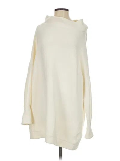 Pre-owned Free People Turtleneck Sweater In White