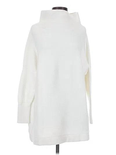Pre-owned Free People Turtleneck Sweater In White