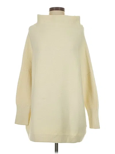 Pre-owned Free People Turtleneck Sweater In White