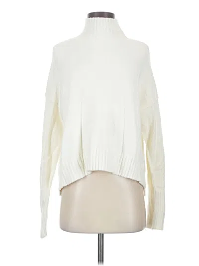 Pre-owned Free People Turtleneck Sweater In White