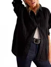 Free People Tuxy Vibes Shirt In Black Combo In Black
