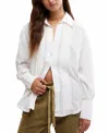 Free People Tuxy Woven Button-up Shirt In White