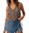Free People Twisted Printed Tank Top In Black Combo In Multi