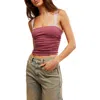 Free People 2 Tone Tank In Wild Ginger Combo In Pink