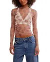 Free People Two-tone Lady Lux Sheer Mesh Top In Multi