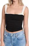 Free People 2 Tone Tank In Black