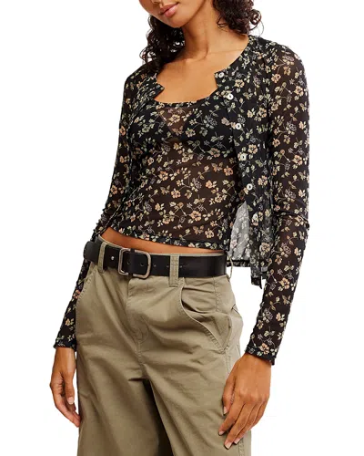 Free People Twosie For One Top Set In Black Combo