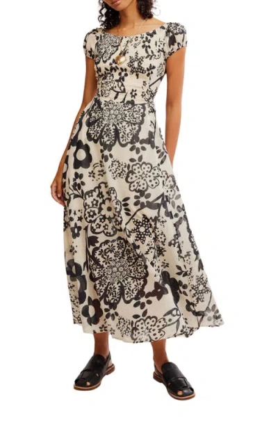 Free People Ultraviolet Maxi Dress In Bright White Combo