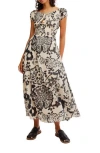 Free People Ultra Violet Dress In Bright White Combo In Multi