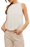 Free People Unconditional Raw Hem Tank Top In Ivory