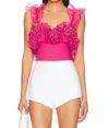 Free People Until Next Time Bodysuit In Raspberry In Pink