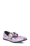 Free People Ursa Gemini Mary Jane Ballet Flat In Stormy Metallic Lavr