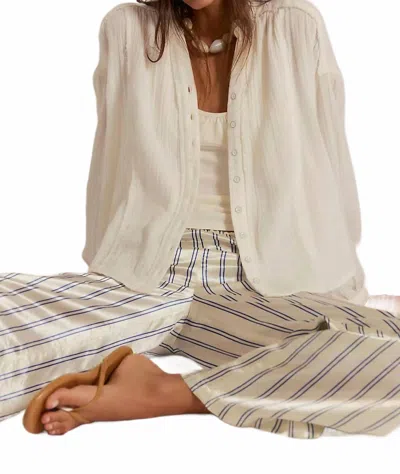 Free People Valley Double Cloth Shirt In Clean Ivory In Neutral