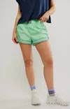 Free People Varsity Blues Short In Bright Jade Combo In Multi