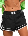 Free People Varsity Blues Shorts In Black Combo