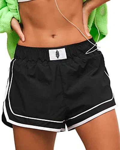 Free People Varsity Blues Shorts In Black Combo