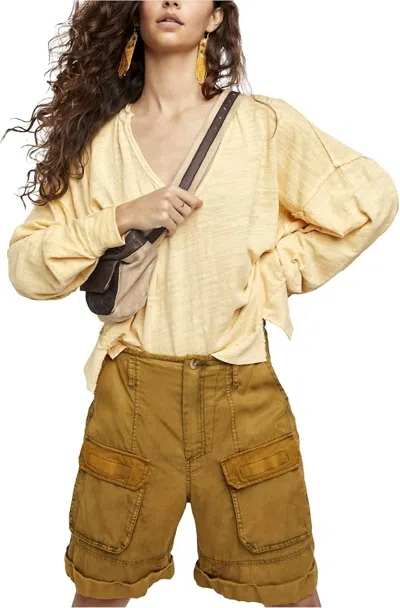 Free People Vega Long Sleeve Top In Sun Dappled In Yellow