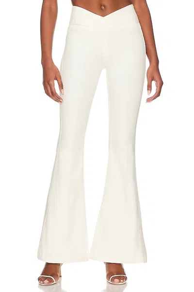 Free People Venice Beach Flare Jean In Worn White In Neutral