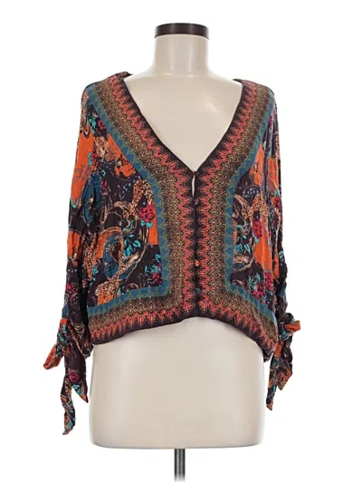 Pre-owned Free People Vest In Orange
