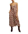 Free People Via Gingham Cotton Seersucker Sundress In Brown