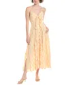 Free People Via Gingham Cotton Seersucker Sundress In Yellow