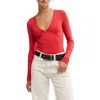 Free People X Intimately Fp Victoria Plunge Bodysuit In Garnet Rose