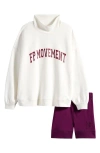 Free People Victory Sweatshirt & Shorts Set In White