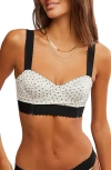 Free People Viva La Underwire Longline Bra In Ivory