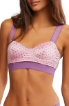 Free People Viva La Underwire Longline Bra In Pink Combo