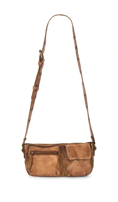 Free People Wade Leather Sling Bag In Brown