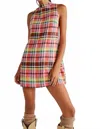 Free People X Free-est Walk The Walk Plaid Mini Dress In Multi