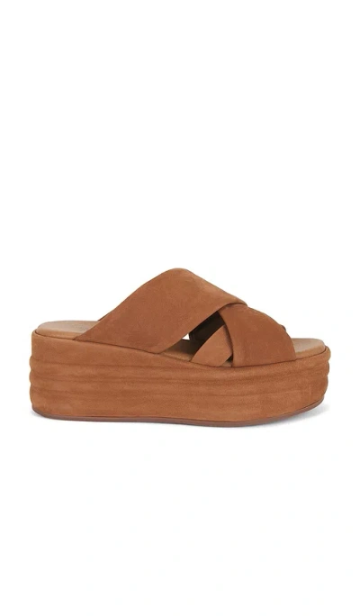 Free People Wanderbay Flatform Sandal In Brown
