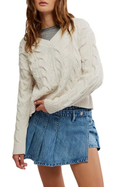 FREE PEOPLE FREE PEOPLE WASHED CABLE SWEATER