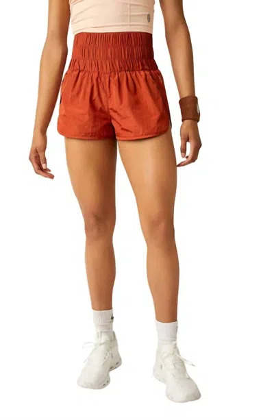 Free People Way Home Shorts In Red Earth In Multi
