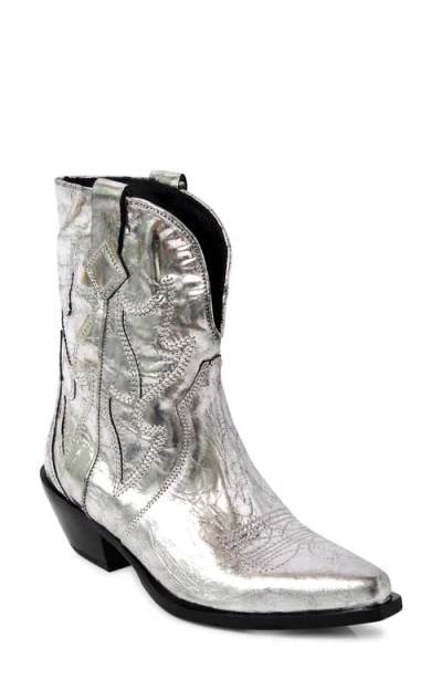 Free People Way Out West Cowboy Boot In Silver