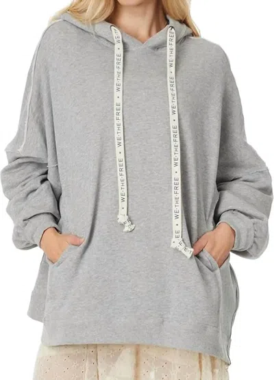 Free People We Hoodie In Heather Grey