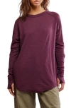Free People We The Free Arden Extra Long Cotton Top In Red