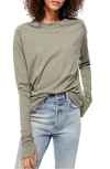 Free People We The Free Arden Extra Long Cotton Top In Green