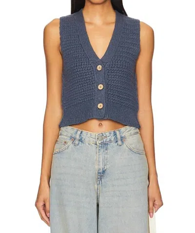 FREE PEOPLE WE THE FREE AVA VEST IN VINTAGE INDIGO