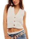 Shop Free People We The Free Ava Vest In Sugar Straw