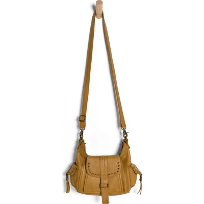 Free People We The Free Baby Leigh Leather Crossbody Bag In Bronze