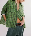 Free People We The Free Cardiff Plaid Top In Green Combo In Green