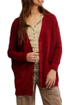 Free People We The Free Chickadee Cardigan In Burgundy