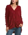 Free People We The Free Chickadee Linen-blend Cardigan In Red