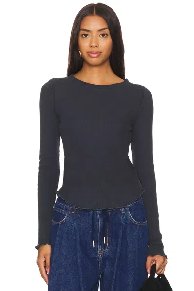 Free People We The Free Easy Does It T-shirt Women Black Crew Neck Ddr1455