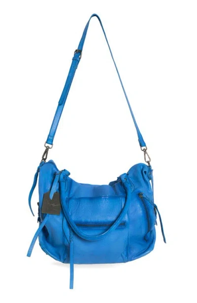 Free People We The Free Emerson Lambskin Leather Tote In Blue