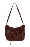 Free People We The Free Emerson Lambskin Leather Tote In Brown