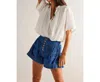 Free People Fleur Cotton Denim Shorts In Blue