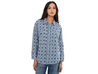 Free People We The Free Flower Shirt In Blue