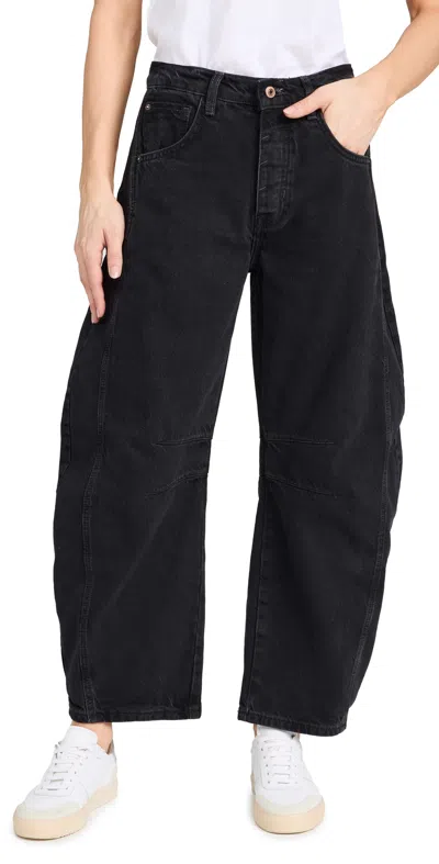 Free People Lucky You Mid Rise Barrel Soundwave 32